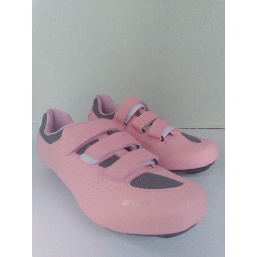 Pink Cycling Shoes with‎ Straps Breathable Mesh Road Bike Cleats